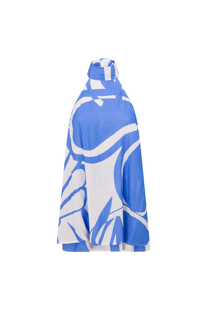 SAMPLE-Frances Dress - Palm Blue