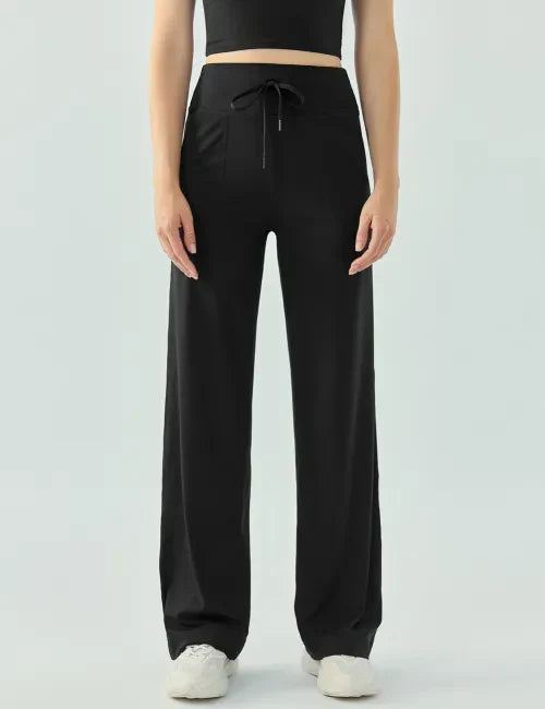 Scuba Drawstring High Waist Active Pants