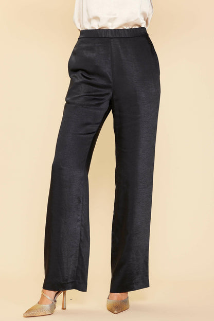SATIN STRAIGHT LEG PANTS