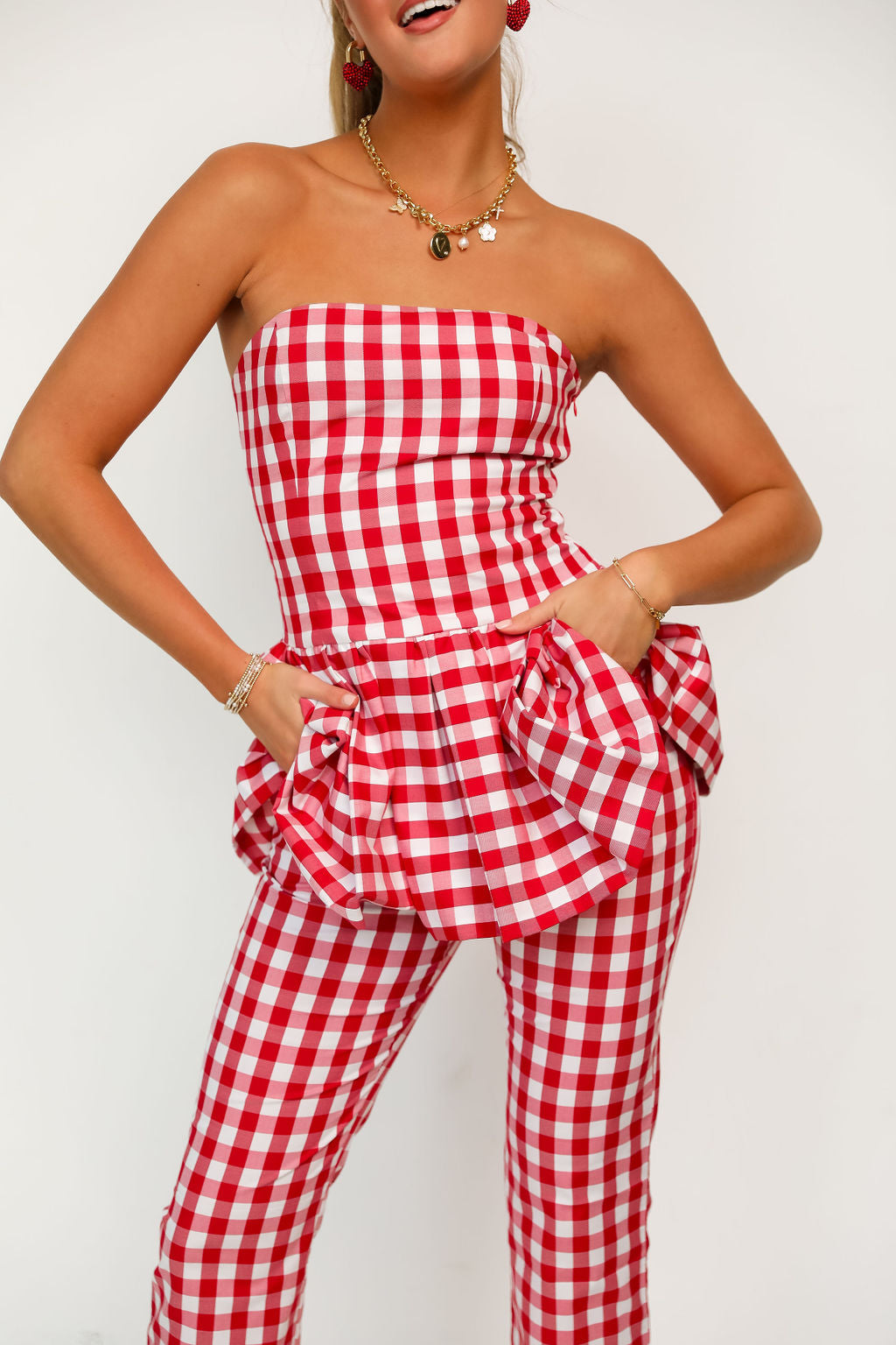 Coco Park Top - Red Check