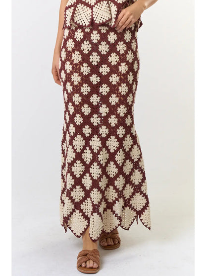 Lettie Maxi Skirt - Chocolate