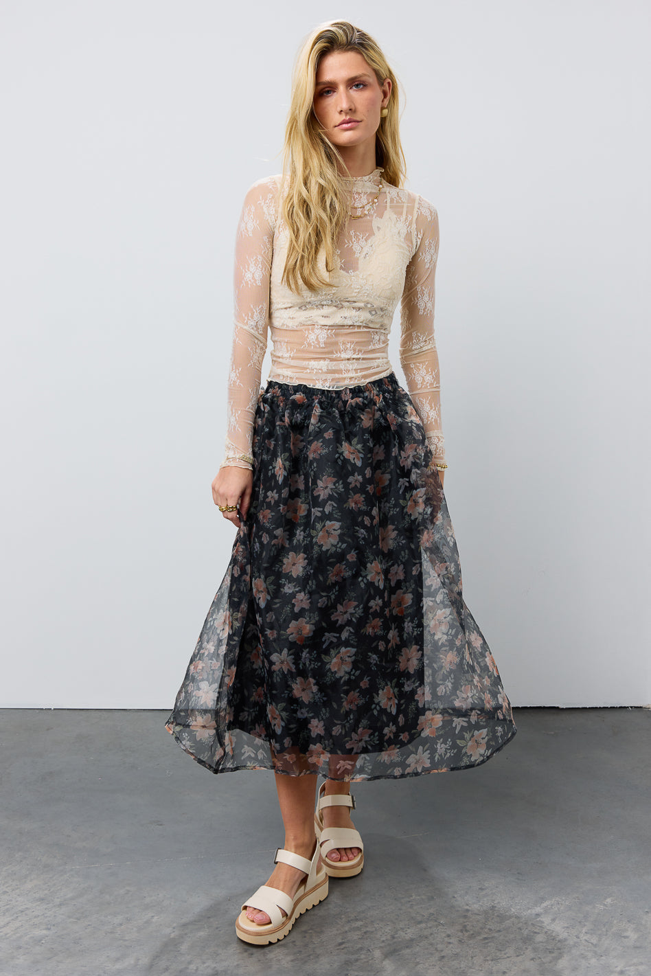 Floral Organza Skirt - FINAL SALE