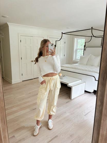 Down To Earth Pant - Banana FREE PEOPLE