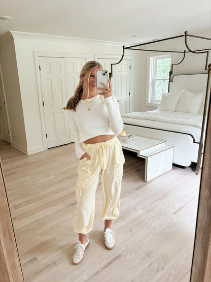Down To Earth Pant - Banana FREE PEOPLE