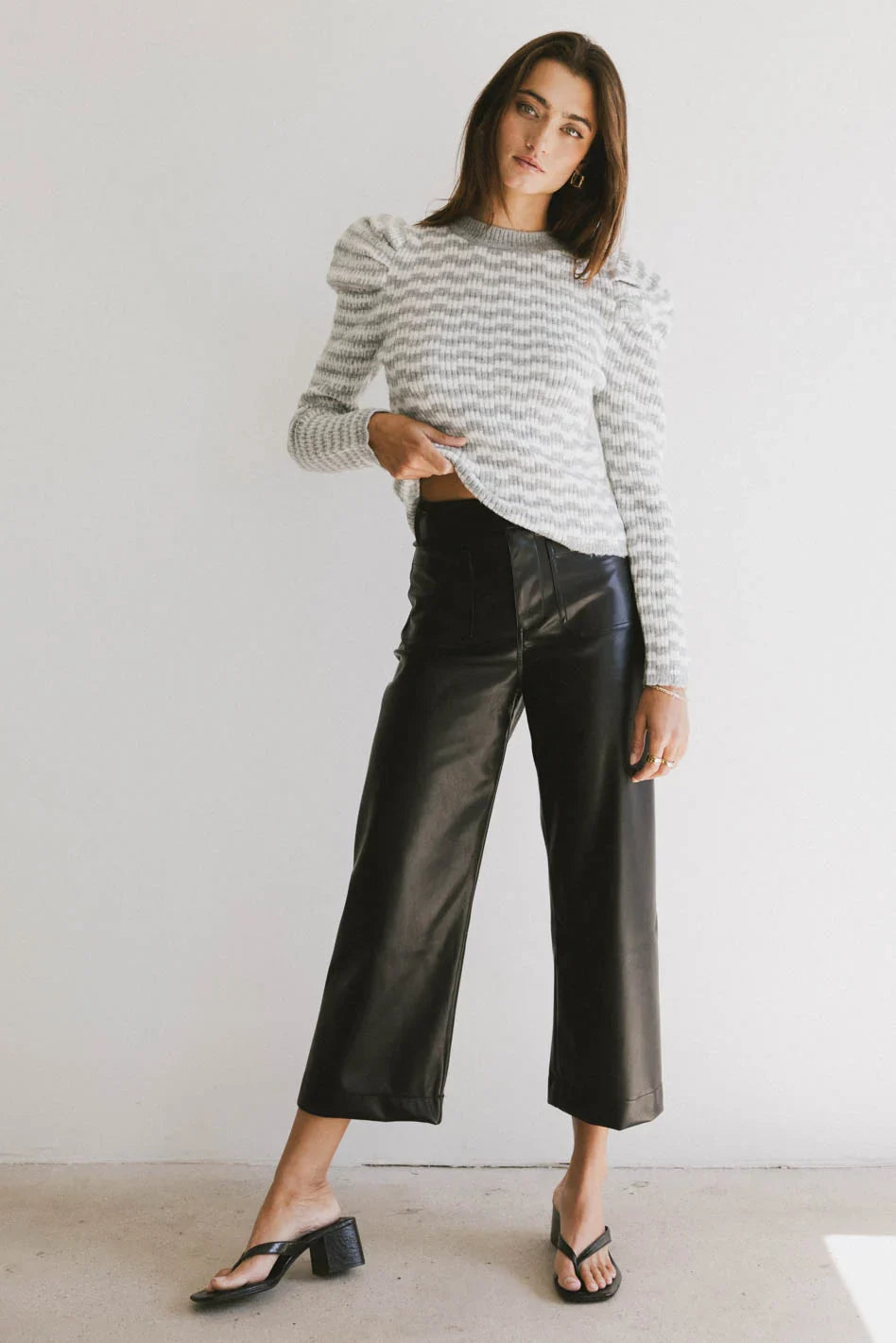 Dustin Knit Sweater in Grey - FINAL SALE