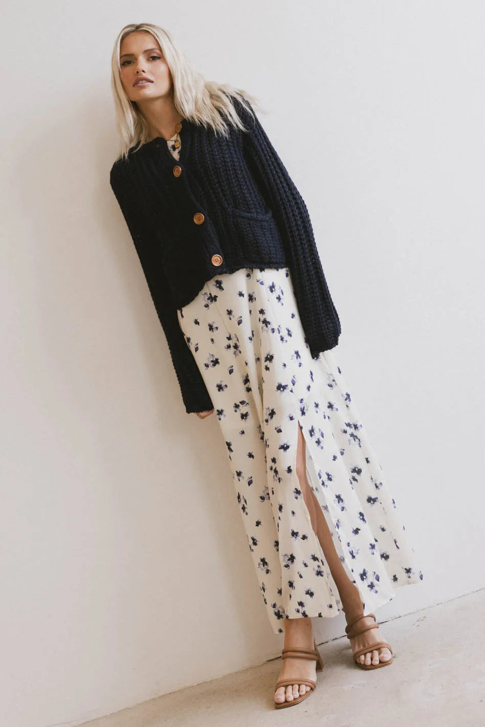 Daniella Floral Dress in Cream - FINAL SALE