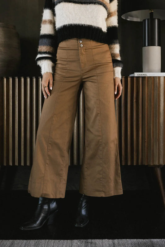 Aspen Wide Leg Pants in Camel - FINAL SALE