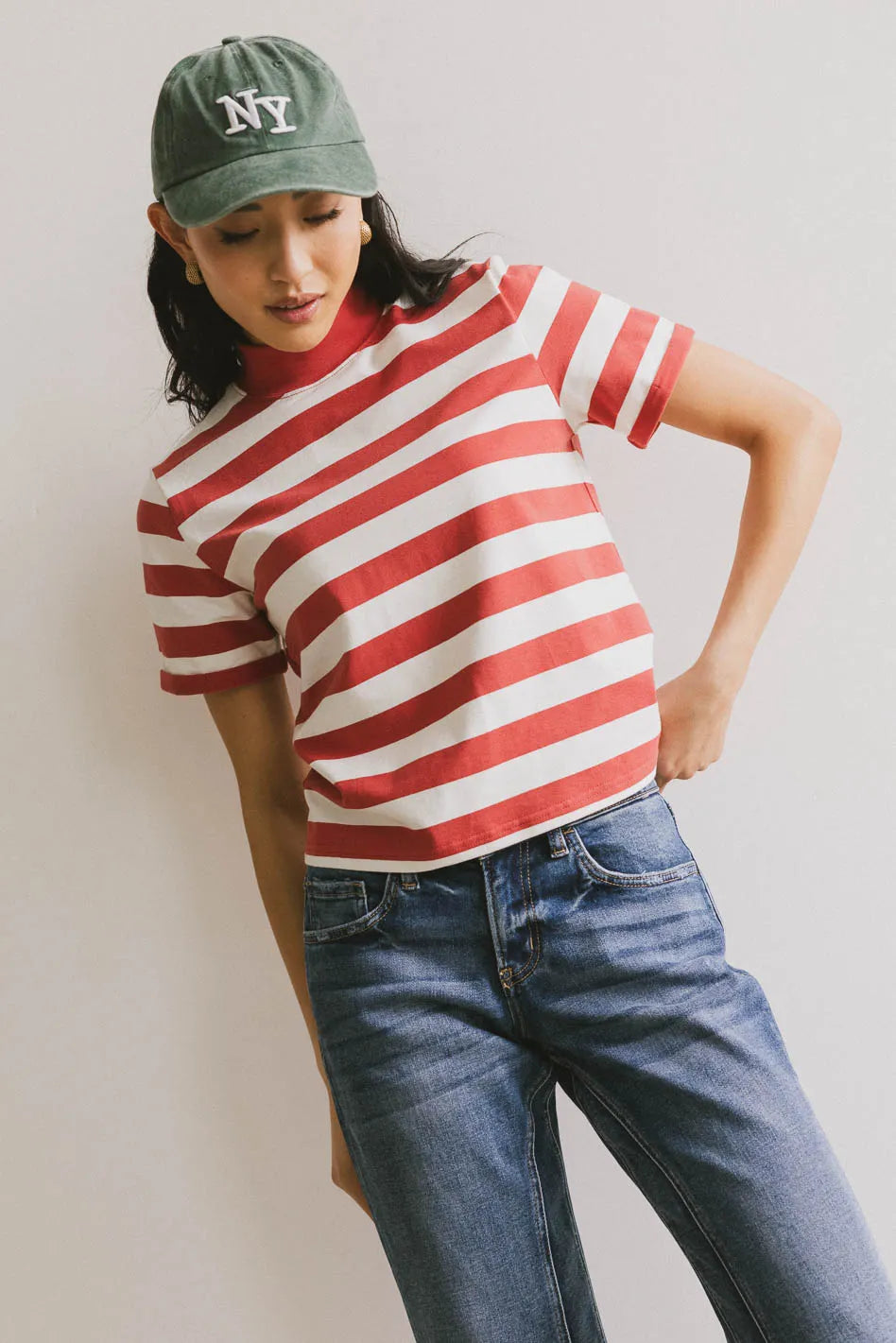 Grenna Striped Top in Red - FINAL SALE