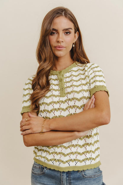 Eddie Knit Sweater in Green - FINAL SALE
