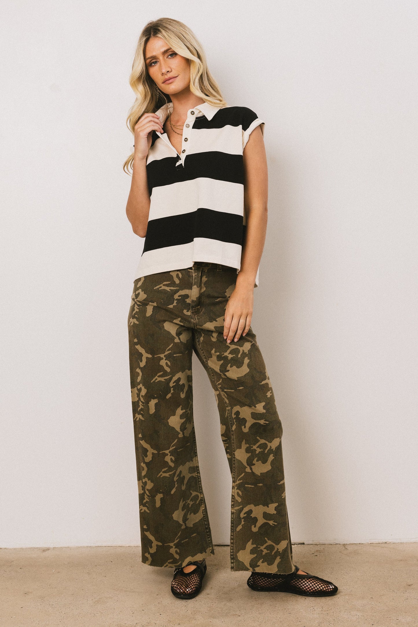 Blake Striped top in Black - FINAL SALE
