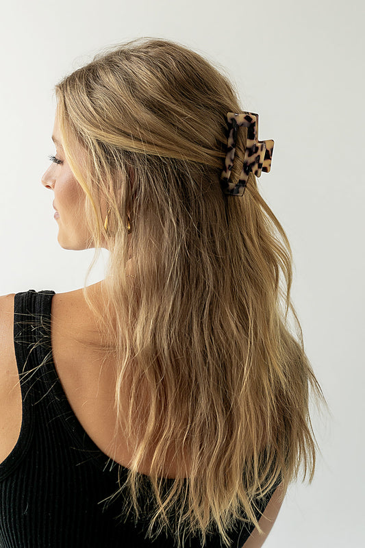 Allie Inlay Claw Clip in Tortoise