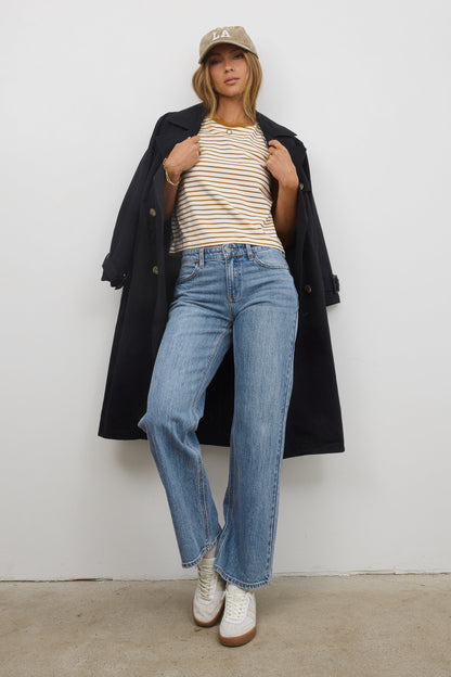 Annie Striped T-Shirt in Cognac - FINAL SALE