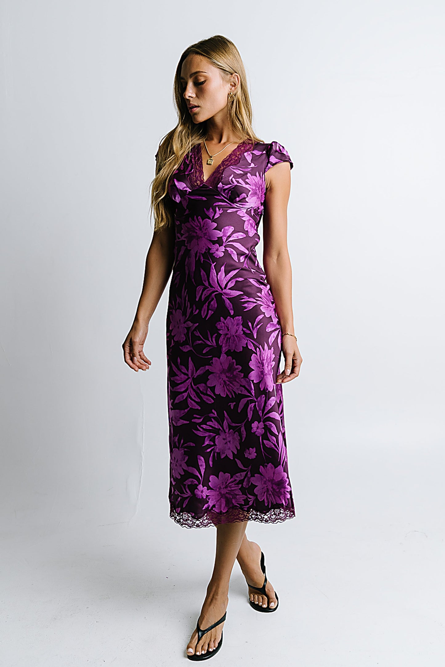Cashe Lace Trim Maxi Dress - FINAL SALE