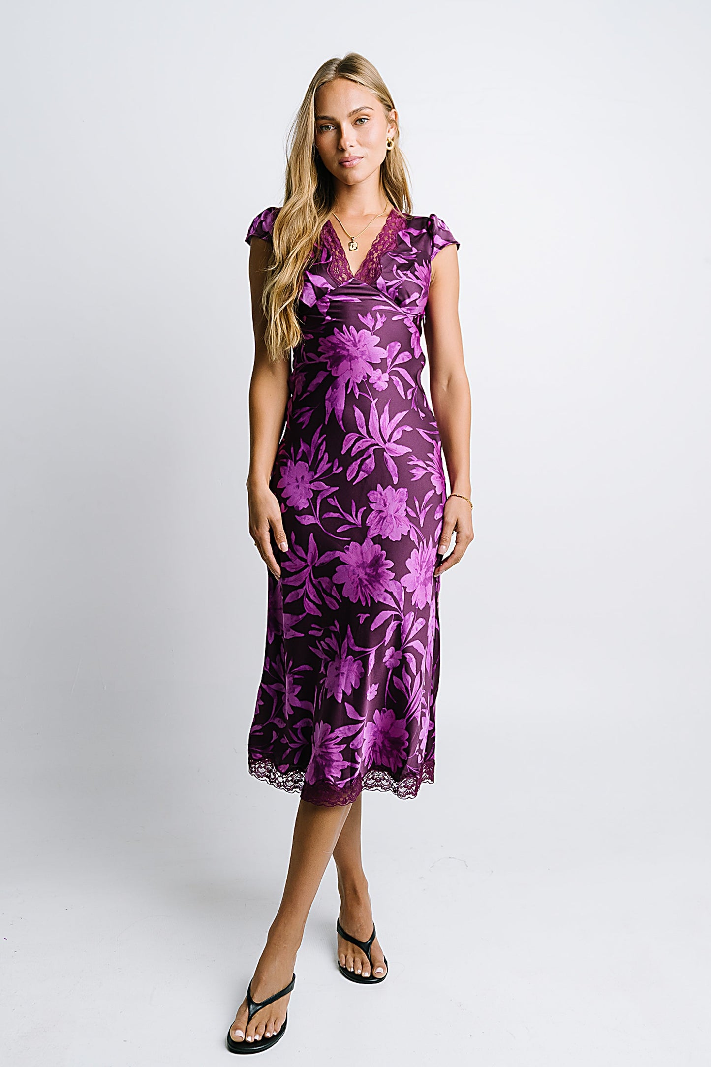 Cashe Lace Trim Maxi Dress - FINAL SALE