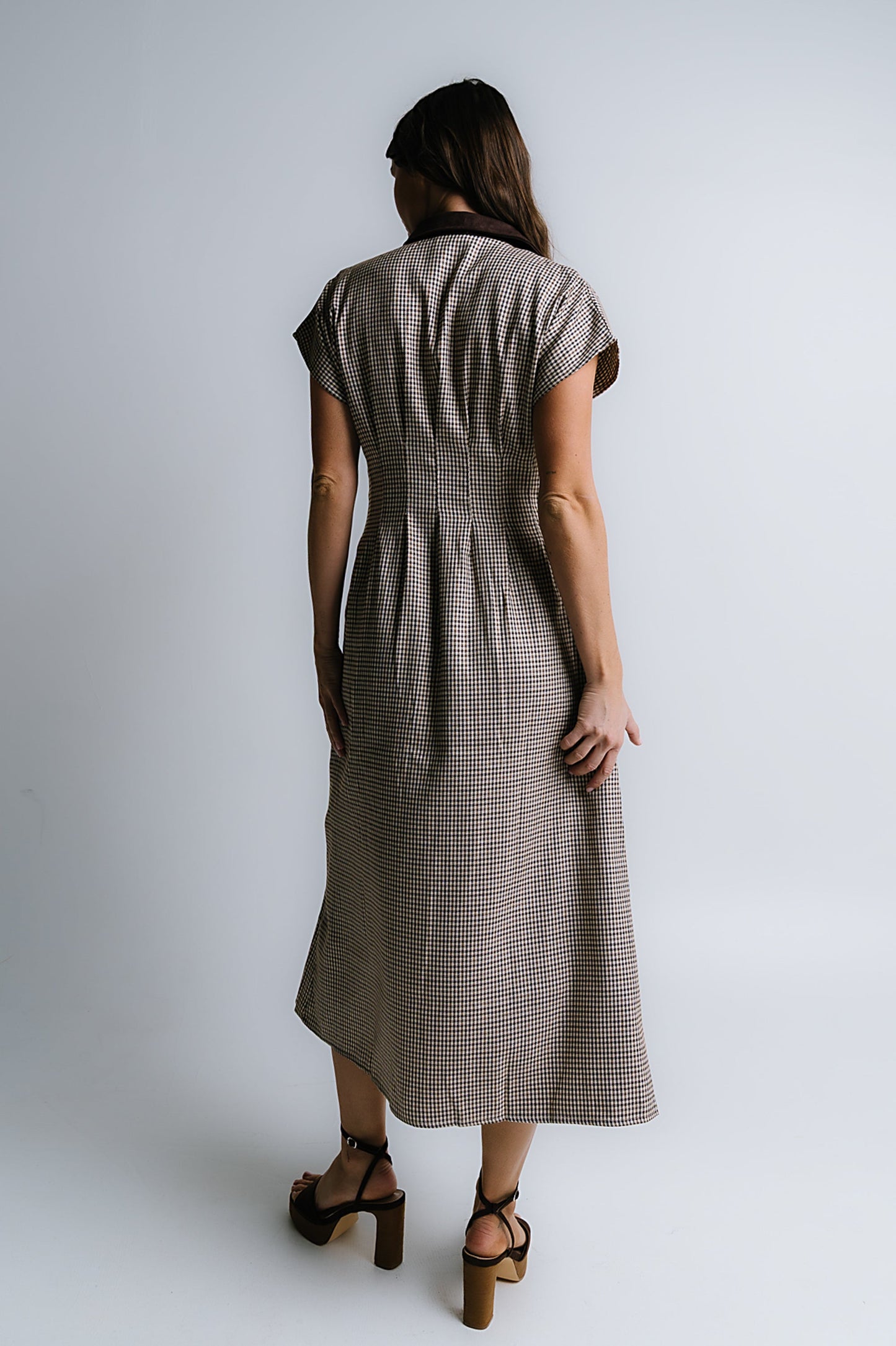Andie Houndstooth Maxi Dress - FINAL SALE