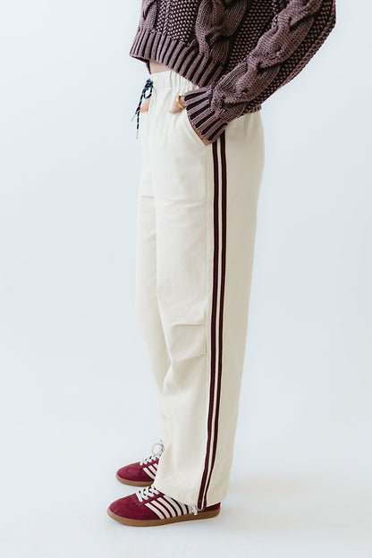 Franklin Striped Joggers in Cream - FINAL SALE
