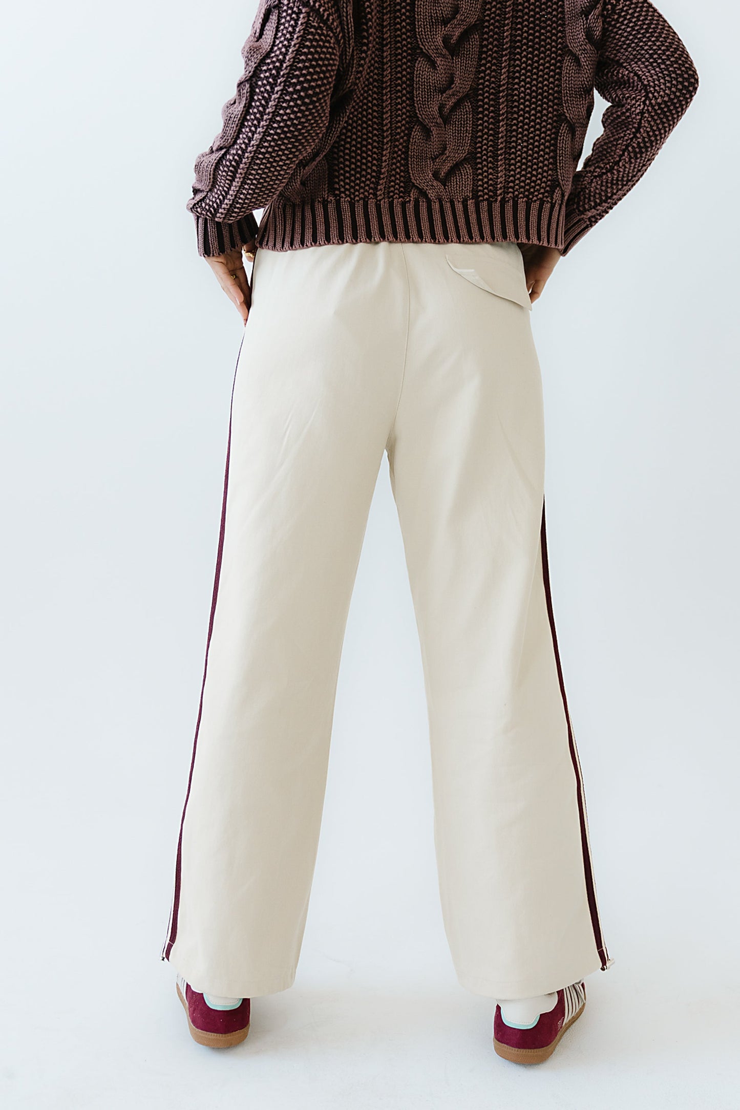 Franklin Striped Joggers in Cream - FINAL SALE