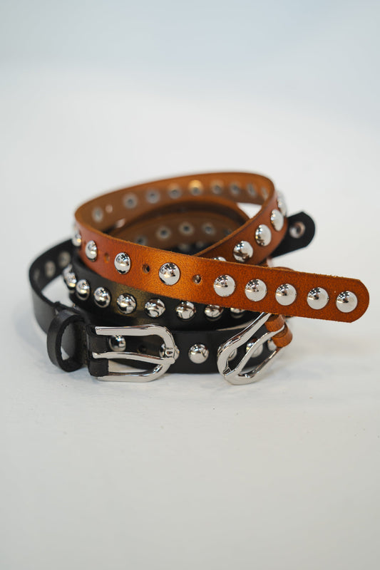 Alesha Studded Belt in Black