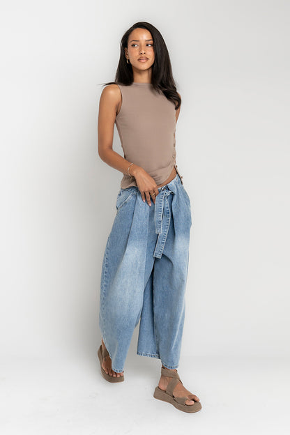 Bentlee Cropped Baggy Jeans