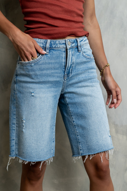 Azure Bermuda Denim Shorts