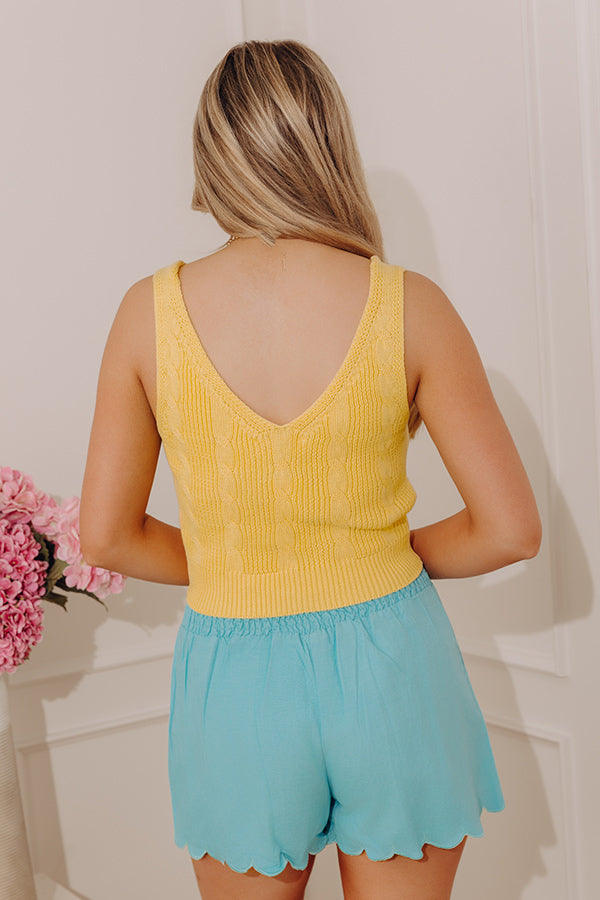 Biggest Smile Knit Top In Yellow