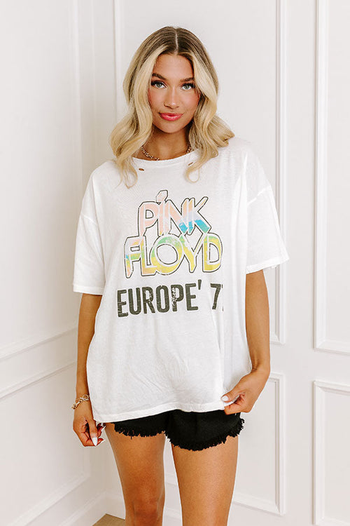 Pink Floyd Europe 77 Distressed Graphic Tee