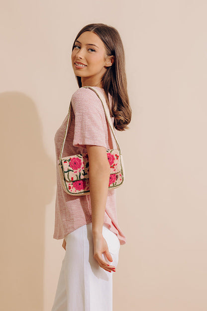 Sun And Sand Knit Top In Pink