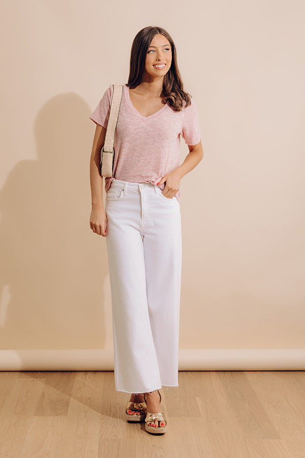 Sun And Sand Knit Top In Pink