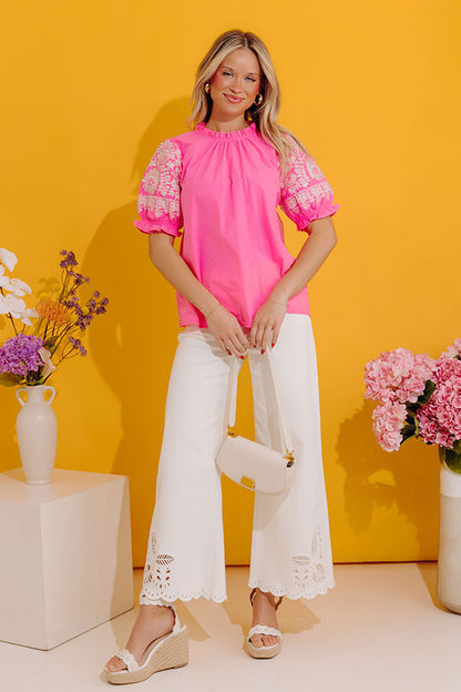 Obviously Lovely Embroidered Top