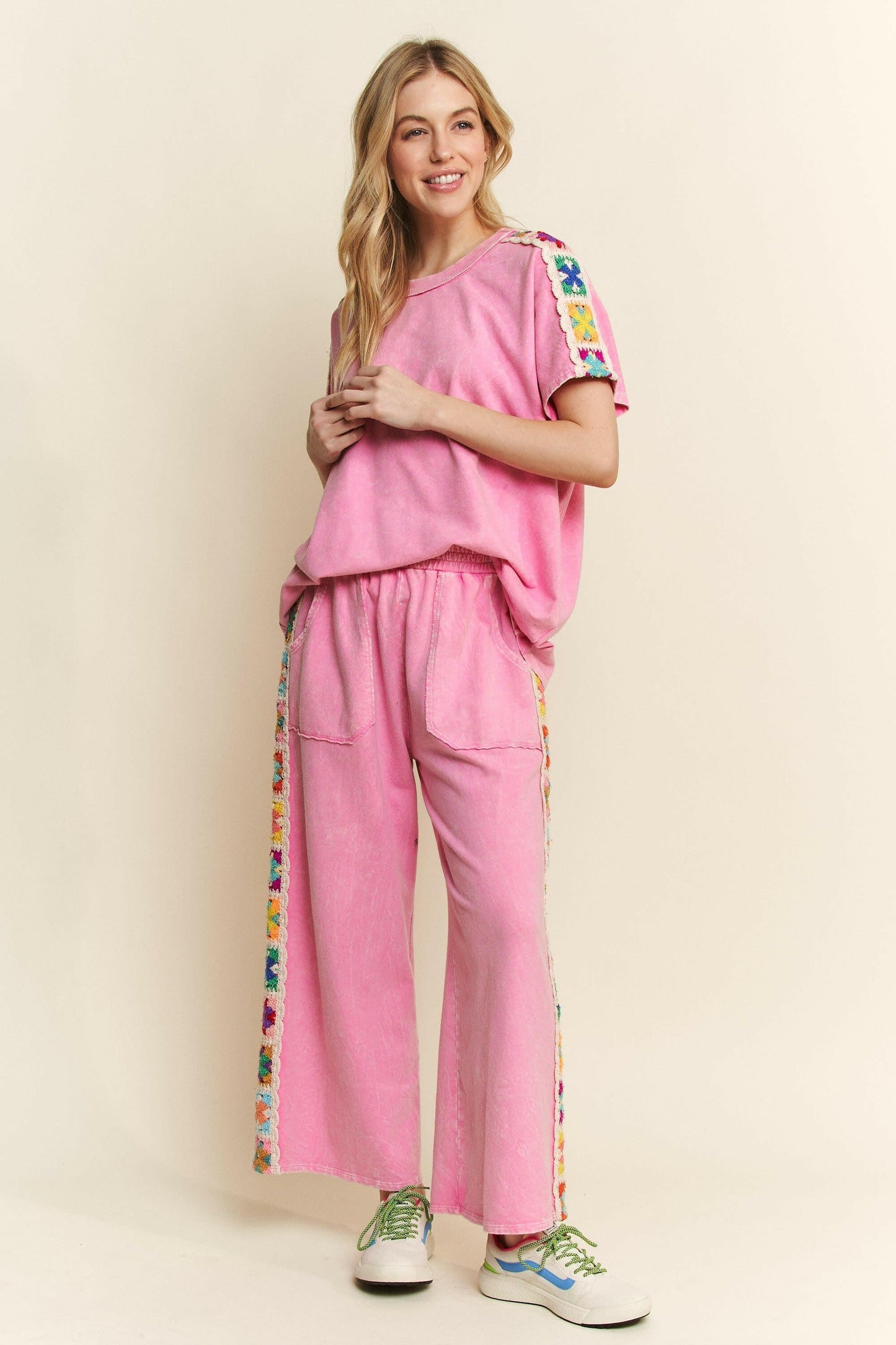 J.Her Crochet Patch Detail Pants