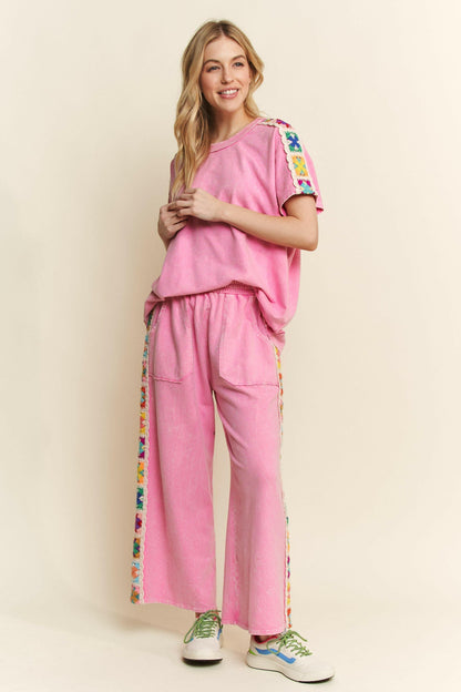 J.Her Crochet Patch Detail Pants