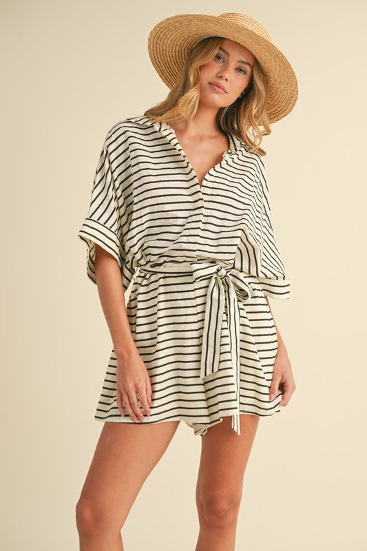 Sutton Striped Romper