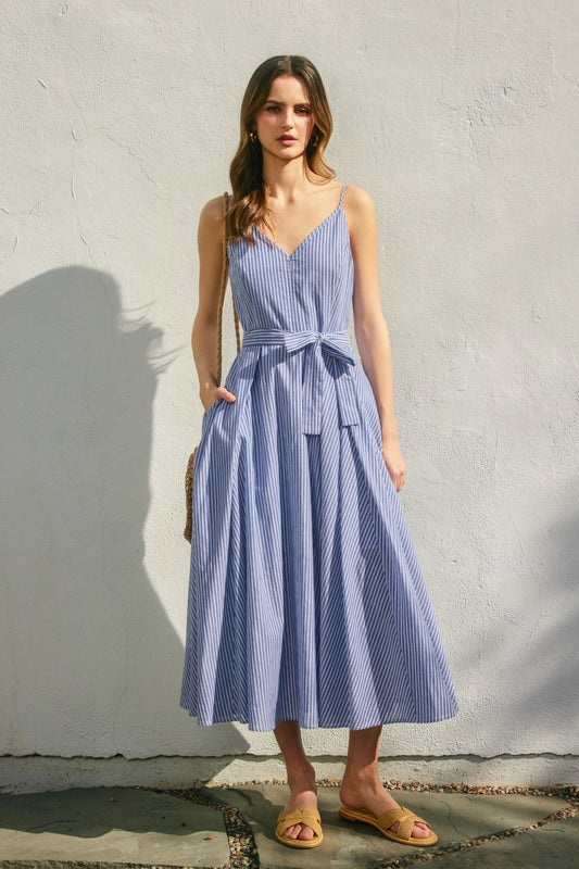 Seabreeze Striped Midi Dress