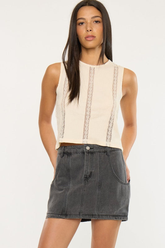 Shadow Denim Mini Skirt