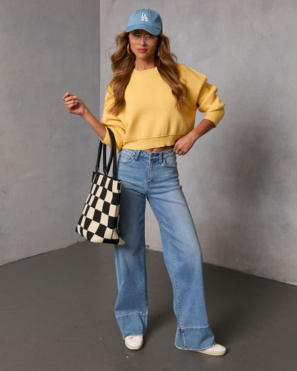 Elouise Cropped Crewneck Sweater