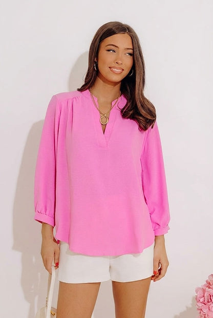 Casual Moment Shift Top in Pink