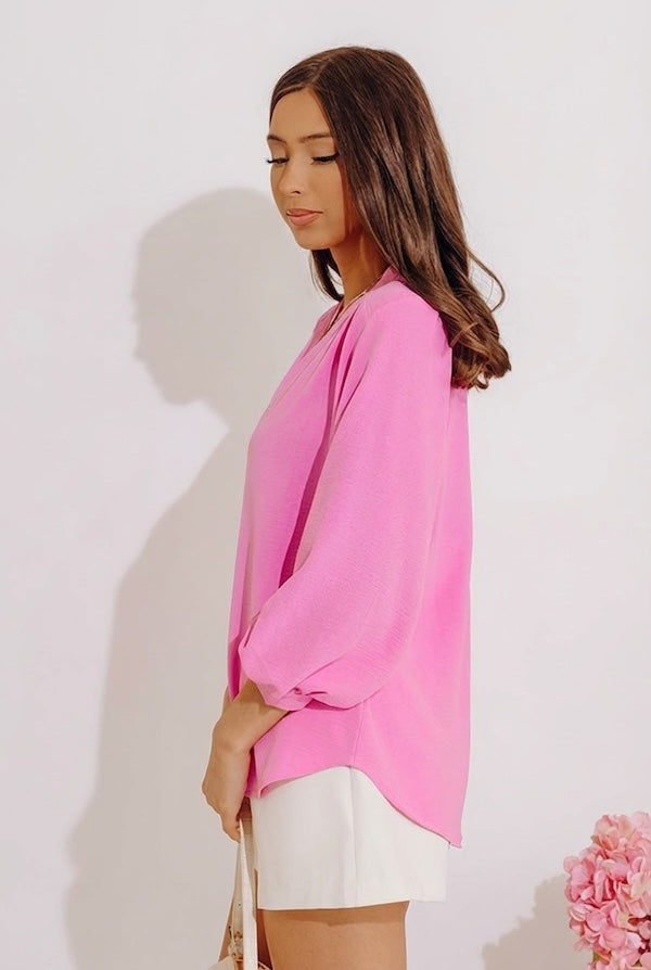 Casual Moment Shift Top in Pink