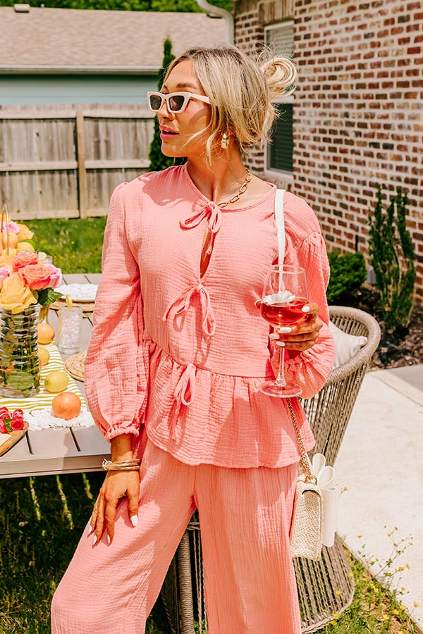 Spring Splendor Front Tie Top