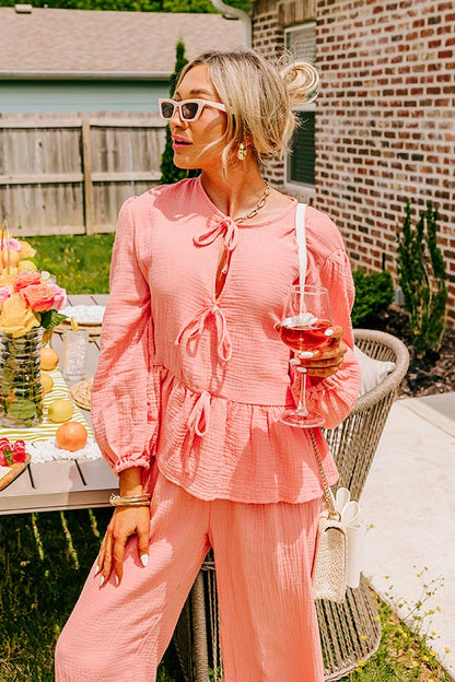 Spring Splendor Front Tie Top