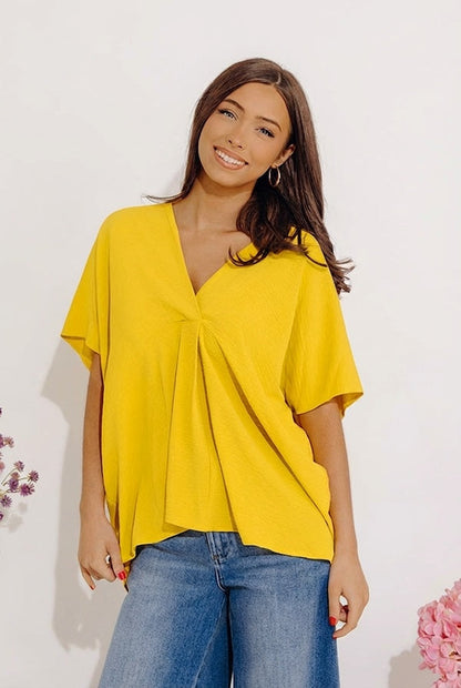Sunshine Splendor Shift Top in Yellow