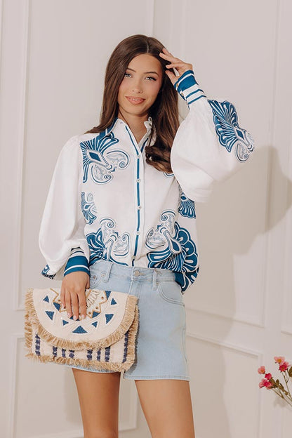 Discover Paradise Button Up