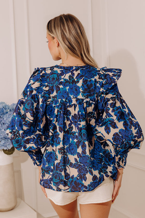 English Rose Garden Ruffle Top