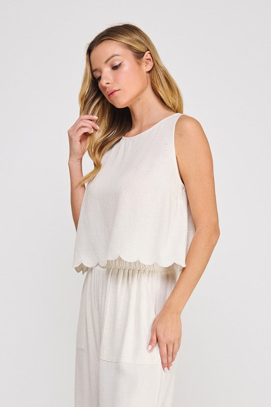 Sunday Stroll Linen Top