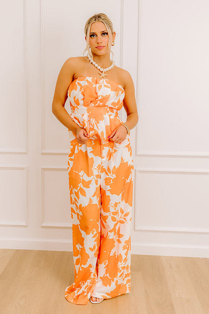 Sunkist Moment Floral Peplum Top