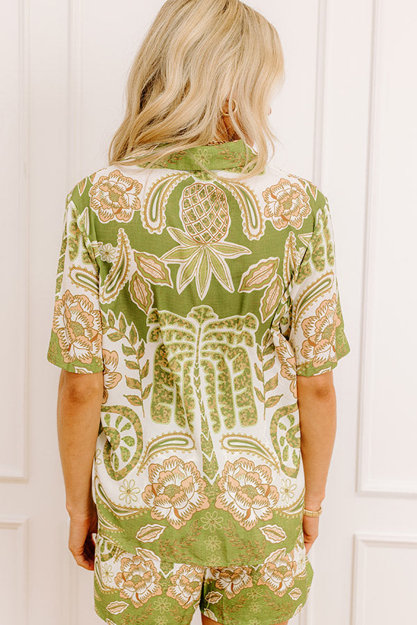 Cabana Cutie Floral Button Up