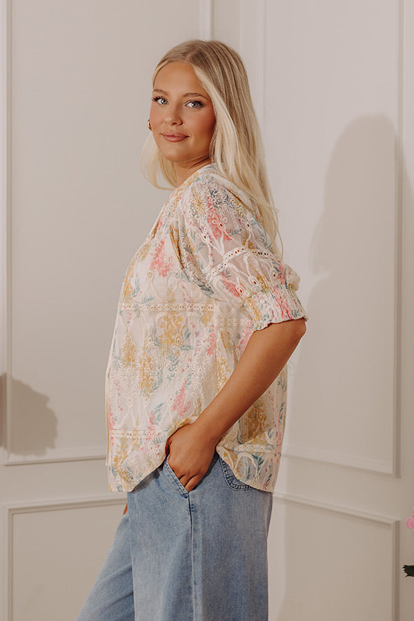 Gardenia Darling Embroidered Top