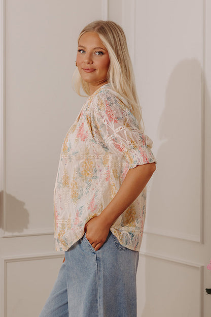 Gardenia Darling Embroidered Top