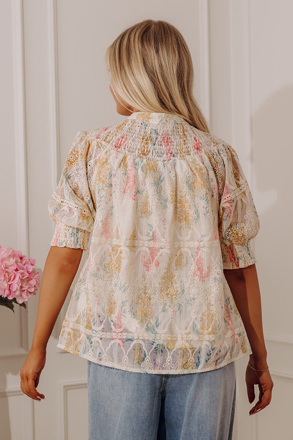 Gardenia Darling Embroidered Top