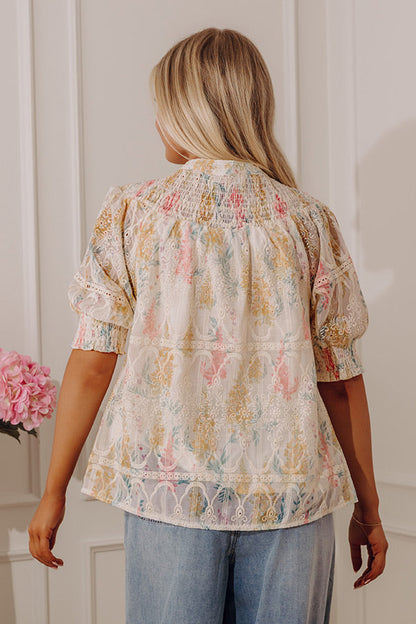 Gardenia Darling Embroidered Top
