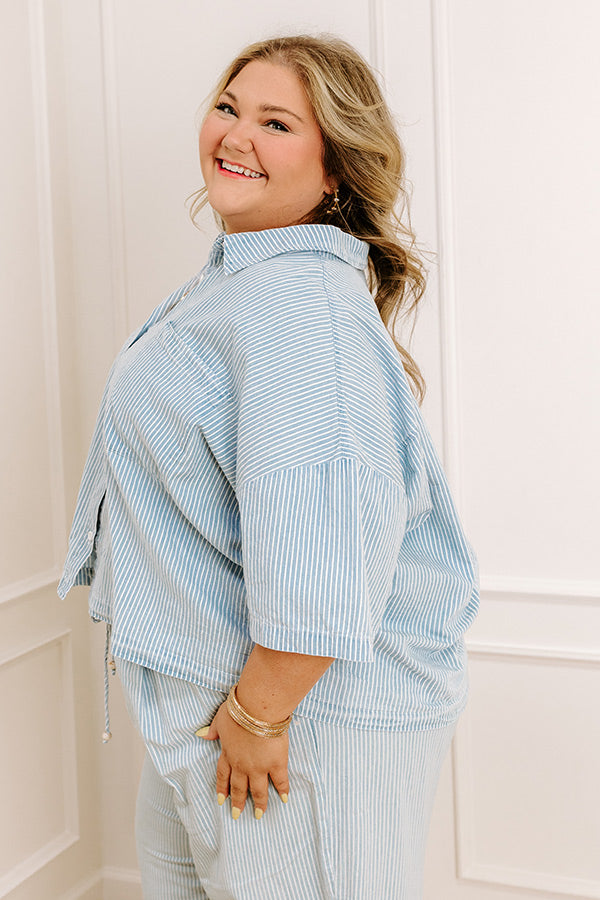 Coastal Dreams Chambray Button Up Curves